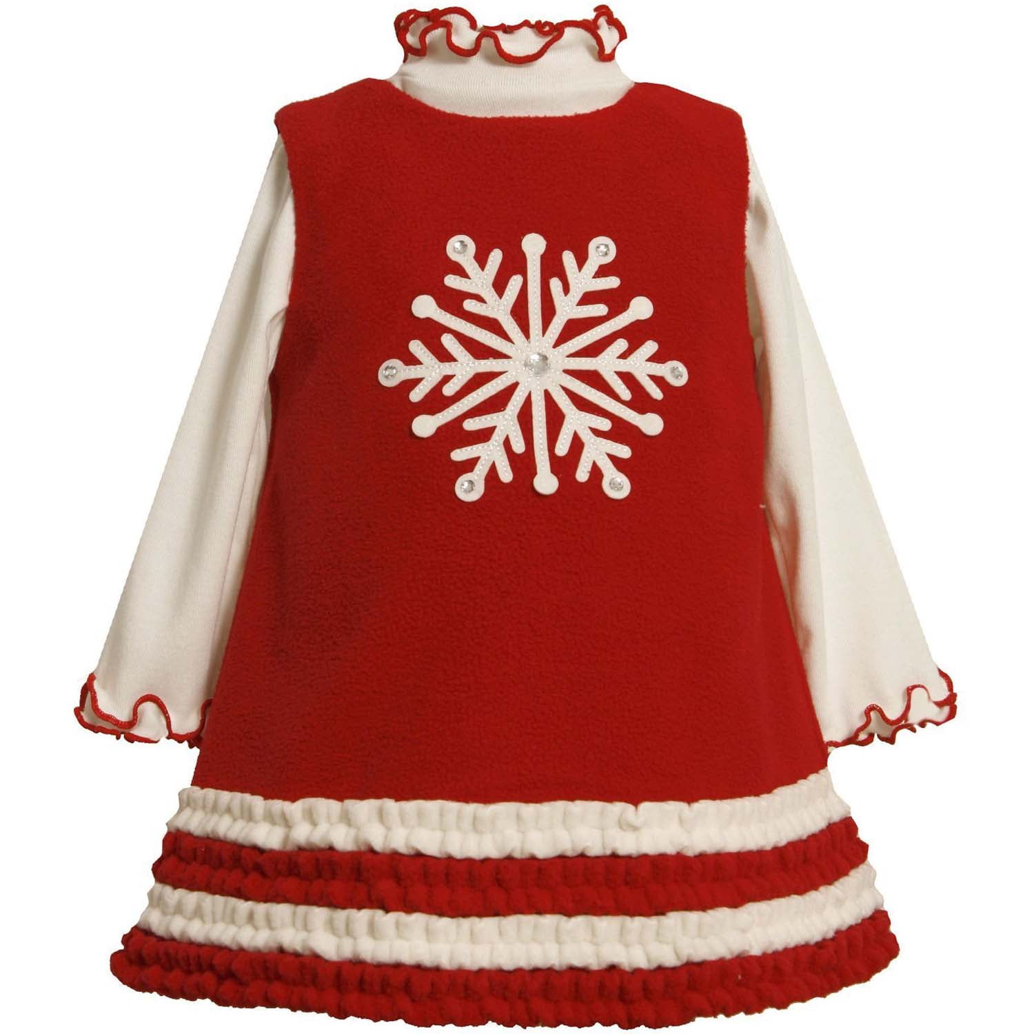 Bonnie Jean Girls Snowflake Fleece Coat