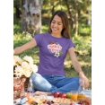 thumbnail image 2 of Flowery Mother's Day Shaped T-Shirt Women -Image by Shutterstock, Female Medium, 2 of 4