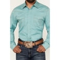 thumbnail image 3 of Wrangler Men's Retro Solid Long Sleeve Snap Western Shirt Turquoise X-, 3 of 4
