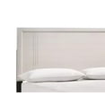 thumbnail image 3 of Charie King Bed with Panel-Style Headboard- Tapered Legs- White Wood, 3 of 6