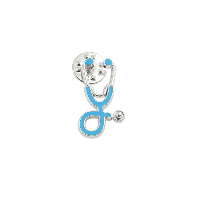 Broche De Estetoscopio Médico Serie De Cuidado Joyería Insignia De Metal Ropa Mochila