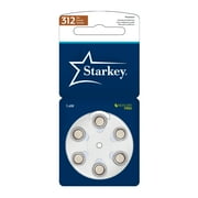 Starkey Size 312 Premium Hearing Aid Batteries 60 Pack - Long Easy Tab - Mercury-Free - Zinc Air Technology - Made in USA - Plus Keychain Battery Case