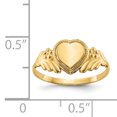 thumbnail image 3 of 14k Yellow Gold Heart Baby Ring Signet, 3 of 9