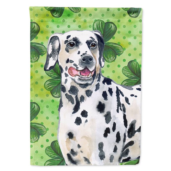 Carolines Treasures BB9827CHF Dalmatian St Patricks Flag Canvas House Size  Large multicolor