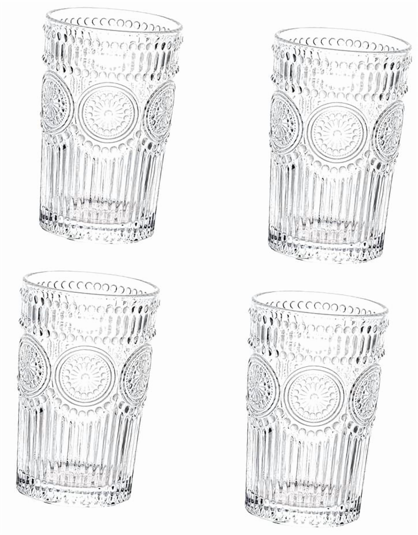 Set Of 8 Heavy Base Rocks Glasses - All-Purpose Glassware For Drinks, Cocktails, Water