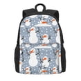 thumbnail image 2 of Zufioo Happy Snowmen Snowfall Pattern Adult Backpack,Wear-resistant and Breathable Multi-pocket Backpack, Suitable for Travel, Business and Outdoor Activities, 2 of 9