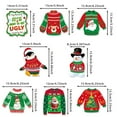thumbnail image 3 of Christmas Ugly Sweater Hanging Decorations Multiple Styles, Featuring Santa Snowman Penguin Tree Patterns Plus "It's About To Get Ugly" Sign, Ideal For Big Kids Teens And, 3 of 6