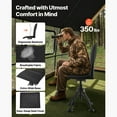 thumbnail image 2 of KFFKFF Hunting Chair with 360° Quiet Rotation, Foldable and Portable Blind Seat, Durable Steel Frame Ground Stool with Seat Cover, Stable Feet, Adjustable Height, 350 Lbs Weight Capacity, 2 of 9