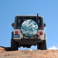 thumbnail image 5 of Spare Tire Cover Paint Blue Green And Gold Liquid Marbling Ink Marble Abstract Weatherproof Wheel Protectors Teal Turquoise Marble Tire Cover for Camper Travel Trailer SUV Truck 14inch, 5 of 8
