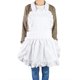 thumbnail image 3 of Women's White Cotton Kitchen Apron Solid Color Ruffle Hem, 3 of 4