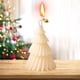 thumbnail image 4 of Candle, Aromatherapy, Rotating Christmas Tree, Home Decor, Desktop, Gift, Realistic Pine Scent, Long-Lasting Flame, Natural Soy Wax, Wooden Base, 8 Inches Tall, For Bedroom, Office, Living, 4 of 8