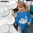 thumbnail image 6 of Yuyamidu Baby Shark Sweatshirt Toddler Girl 1T 2T Blue Long Sleeve Ruffle Shoulder Crewneck Tops Cute Graphic Sweatshirts Lightweight Comfy Fall Outfits Outdoor School Playwear, 6 of 7