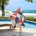 thumbnail image 3 of Yayeee Kids Hooded Towels Toddler Soft Absorbent Beach Bathing Wrap 50" x 23.5", Geometric Pattern, 3 of 5