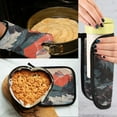 thumbnail image 5 of Yayeee Oven Mitts and Pot Holder Set of 2 Heat Resistant Kitchen Gloves Baking Hot Pad, Mountains at Dawn, 5 of 5