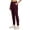 Burgundy, variant on RBX Active Women's Ribbed Side Woven Ankle Pant With Pockets