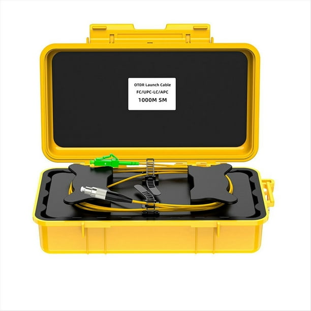 Caja de Lanzamiento OTDR de Fibra Óptica, Caja de Transmisión OTDR de Anillo de Fibra Óptica, Eliminador de Puntos Muertos, 1000 M FC/UPC-LC/
