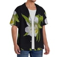 thumbnail image 4 of Disketp Men's Hawaiian Field Pansy Print Shirts Button Down Holiday Beach Shirts-X-Large, 4 of 7