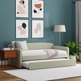 thumbnail image 2 of Scalloped Twin Daybed with Roll-Out Trundle in Beige, 2 of 9