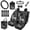 American Flag Deer, variant on HUISEFOR 15 Pcs American Flag Deer Car Seat Cover Full Set Easy Installation Including Steering Wheel Cover Seat Belt Cover Garbage Can Rear View Mirror Cover Suitable for Most Cars SUV