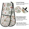 thumbnail image 2 of Yayeee Double Oven Mitt Kitchen Heat Resistant Baking 35" x7" Quilted Glove, Nordic Christmas House, 2 of 6