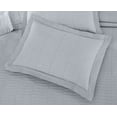 thumbnail image 4 of Chezmoi Collection Yuma 3-Piece 100% Cotton Quilt Set King Size, Light Gray, Modern Geometric Rectangle Stitched Quilt Washed Cotton Bedspread Set for All Season, 4 of 9