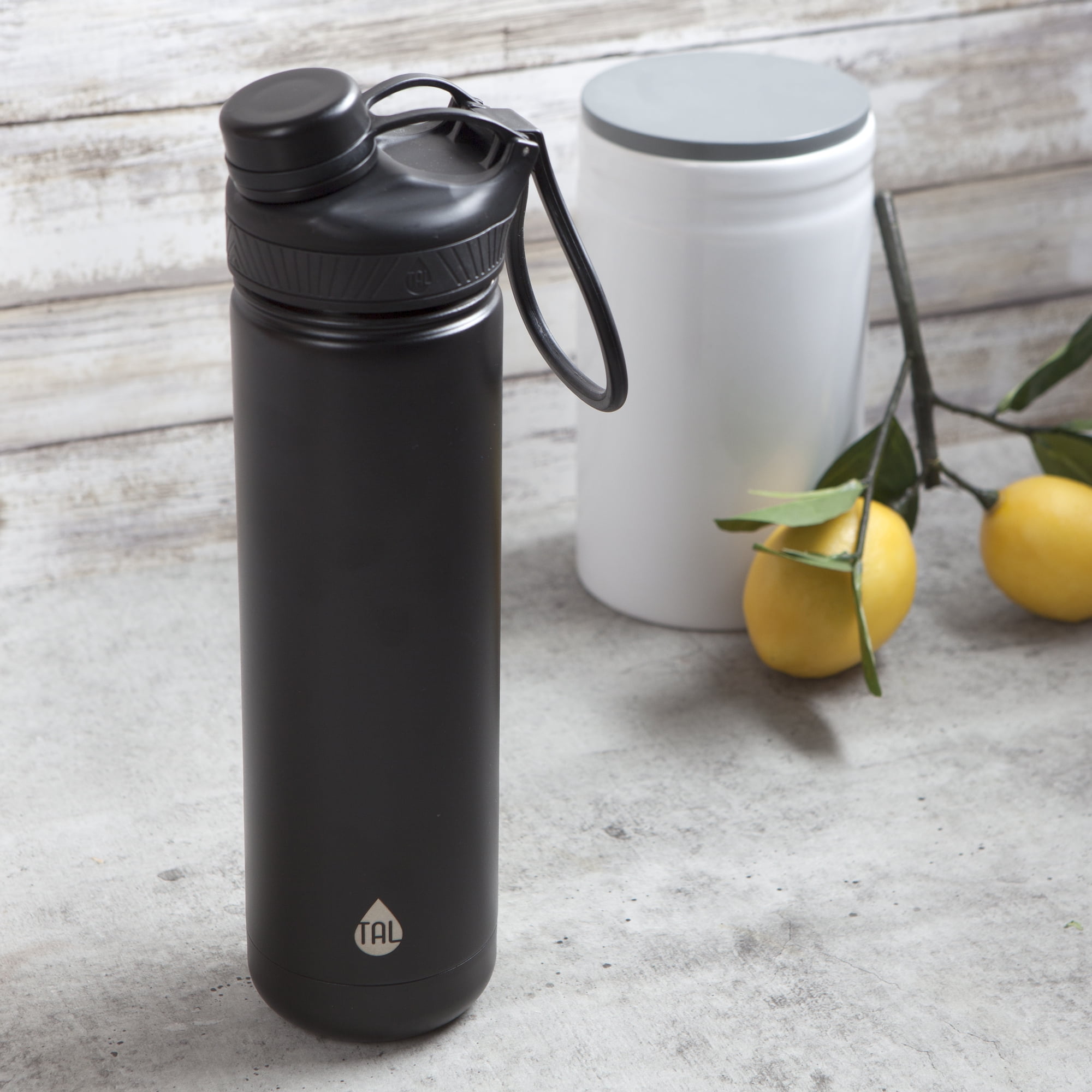 Sports Stainless Steel Insulated Water Bottle 26 oz Black&Navy, Black
