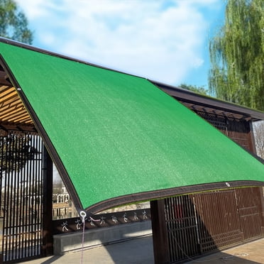 6.5x6.5FT Green Sun Shade Cloth with Grommets, 95% UV-Blocking Mesh Tarp, Durable Plant Cover for Patio, Garden, Greenhouse & Kennel