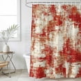 thumbnail image 6 of Red Ombre Shower Curtain Set - Small 36" x 72" Washable Bathtub Curtain with 12 Hooks, Gradient Abstract Art Vintage Waterproof Fabric Stall Shower Curtains for Bathroom/Bathtub Décor, 6 of 6