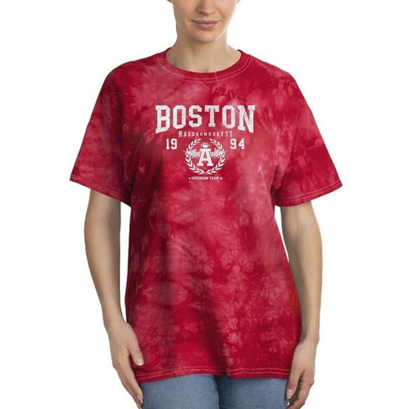 Retro College Boston Garland Tie Dye Crystal Women -Image by Shutterstock, Female XX-Large