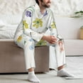 thumbnail image 7 of Sikiie Wildflowers Mens Pajama Set, Soft Warm Long Sleeve Sleepwear, Cozy Button-Down Pjs for Men-X-Large, 7 of 7