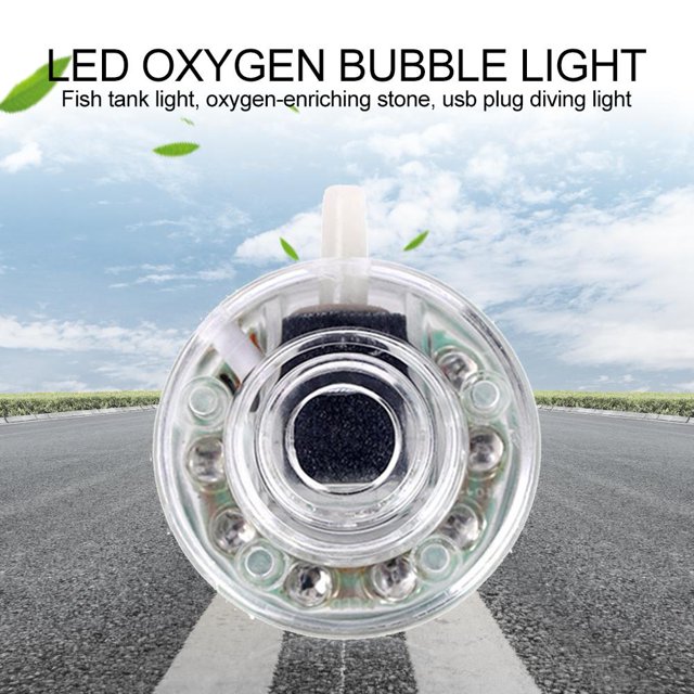 Luz de burbuja de oxígeno LED Lámpara de burbuja de piedra de aire subacuático de pecera colorida