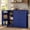 Blue, variant on Aiho 42” Coffee Bar Cabinet with Storage, Kitchen Storage Cabinet, Sideboard Buffet Cabinet with 8 Shelves, 1 Drawer - White