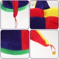 thumbnail image 2 of FELTECHELECTR Sombrero de payaso para disfraz de fiesta de Mardi Gras, gorra divertida de Halloween, accesorios multicolores, arcoíris para mascarada, accesorio de cosplay, 2 of 4