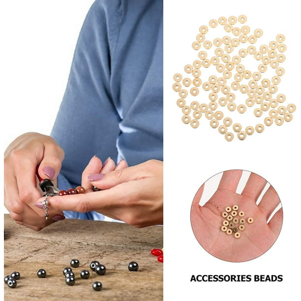 Muti-size Gold Plated Round Seed Spacer Loose Beads Crimp Beads For Jewelry  Making DIY Findings