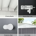 thumbnail image 2 of NETAJE 12x10 FT Outdoor Metal Storage Shed with Updated Frame Structure and Lockable Doors,Garden Shed for Backyard,Garden,Patio,Lawn, 2 of 7