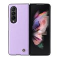 thumbnail image 3 of Elehold PU Leather Case for Samsung Galaxy Z Fold 3 7.6 inch Ultra Slim Luxury Leather and Soft TPU with Shockproof Lens Screen Protection Support Wireless Charging Phone Cover Folding Case,Purple, 3 of 8