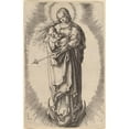 thumbnail image 2 of Lucas Van Leyden 11x14 Gold Ornate Wood Frame and Double Matted Museum Art Print Titled - The Virgin and Child on the Crescent (1523), 2 of 4