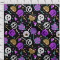 thumbnail image 4 of oneOone Cotton Poplin Purple Fabric Halloween Dress Material Fabric Print Fabric By The Yard 56 Inch Wide, 4 of 4