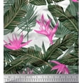 thumbnail image 1 of Soimoi Velvet Fabric Floral & Leaves Tropical Print Fabric by the Yard 58 Inch Wide, 1 of 1