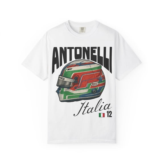 Antonelli Racing T-Shirt | Inspired Italian Motorsports Driver Tee (White, S)