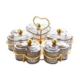 thumbnail image 1 of veasfak Plateaux de Service Divisés Buffet Apéritif pour Relish Bonbons Fruits Gris 5 Bols, 1 of 9