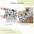 thumbnail image 6 of YFYANG 5FT Rectangular Table Cloth, Waterproof Polyester Retro Rose Texture Table Cover, Indoor Outdoor Decorative Tablecloths with Elastic Edge, 6 of 8