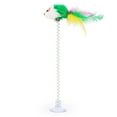 thumbnail image 3 of 2PCS Cat Teaser Wand Faux Feather Mouse Bell Spring Suction Cup Cat Wand Cat Toy, 3 of 10