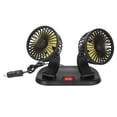 thumbnail image 4 of Ventiladores de refrigeración para coche, cabezal doble, rotación de 360 grados, bajo ruido, encendedor de cigarrillos de 12V con pegatina de número para barcos RV ATV, 4 of 8