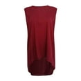 thumbnail image 3 of DuoJiaJ Women's Crewneck Sleeveless Swing Tunic High Low Asymmetrical Hem Loose Flowy Tank Top Sleeveless Shirts for Women, 3 of 4