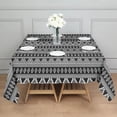 thumbnail image 3 of Black Geometric Triangle Diamond Pattern Square Tablecloth,Waterproof Square Table Cover,Wipeable Spillproof Washable Table Cover for Home Kitchen Party Decor 52"x52"(132x132cm), 3 of 6