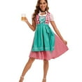 thumbnail image 5 of SWSMCLT Women's Oktoberfest Outfits 2 Pcs Beer Carnival Outfit Halloween Dirndl Dress Bavarian Outfits Party Light Green 4-6, 5 of 5