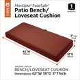 thumbnail image 2 of Classic Accessories Montlake Bench Cushion Foam & Slip Cover, Heather Henna, 42x18x3 Thick ( Pack of 2 ), 2 of 3
