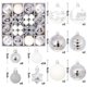 thumbnail image 3 of 44 piezas de adornos navideños de bolas irregulares pintadas de 3 a 6 cm, bolas de plástico galvanizado para decoración de árbol de Navidad, 3 of 5