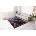 thumbnail image 2 of Modern Rug, Beautiful Fractal Flower or Butterfly Rugs, Butterfly Rug, Kitchen Rugs, Colorful Rugs, Fractal Rugs, Dining Room Rugs, 2.6'x6.5' - 80x200 cm, 2 of 7